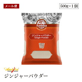 【メール便】アンビカ ジンジャーパウダー 500g Ambika 生姜粉末 Ginger Powder インド産 アンビカ HALAL ハラール 業務用 スパイス