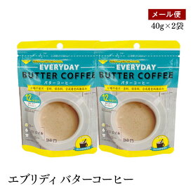 【メール便】エブリディバターコーヒー 40g 2袋セット 粉末バターコーヒー MCTオイル