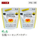 【メール便】風と光 有機ベーキングパウダー 105g 2個セット オーガニック アルミフリー 第一リン酸カルシウム無添加 アルミニウム不使用 ミョウバン不使用 有機JAS認証 製菓材料 製パン