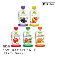 とろりーのイタリアンスムージー 120g 5種類各1本バラエティセット TERVIS 有機JAS認証 アルミパウチ 冷…