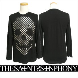 新作【THE SAINTS SINPHONY/セインツシンフォニー】SKULLIOSIS Tシャツ（長袖・ブラック・BLK）メンズ【送料無料】ブラック×シルバーのスカルプリントが定番カッコイイ！1枚はマストな王道デザインです！【インポート】【正規品】