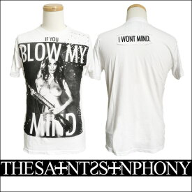 新作【THE SAINTS SINPHONY/セインツシンフォニー】REMMIGTON REBBECA・Tシャツ（半袖・CREWネック・ホワイト・WHT）メンズ【送料無料】ホワイトにブラックプリントがCOOL！セクシーなガールプリントが印象的な1枚です！【インポート】【セレカジ】【正規品】