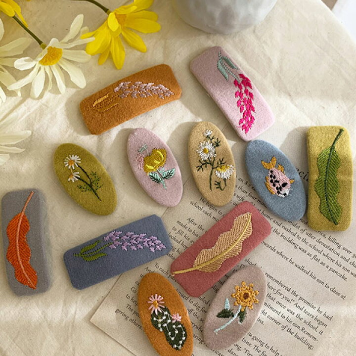 楽天市場 刺繍ヘアピン ヘアアクセサリー 女の子 レディース 春夏秋冬 プレゼント ギフト 誕生日 リンクコーデ 双子 コーデ お揃い おそろい 家族 韓国子供服 服 Senkei