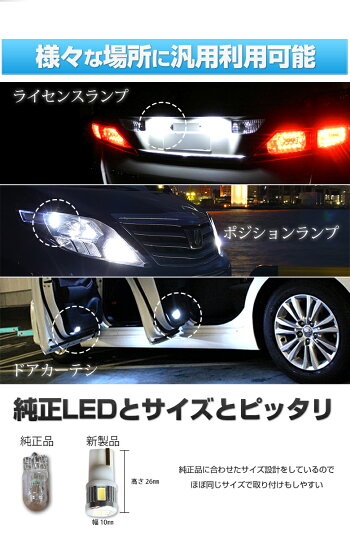 T10LEDサムスンLED採用ウェッジ球T10LEDバルブアルミヒートシンク設計ポジションランプライセンスランプドアカーテシランプルームランプ2個1セットT10ポジションライセンスカーテシLEDポジションランプT10ポジションランプT10ポジション