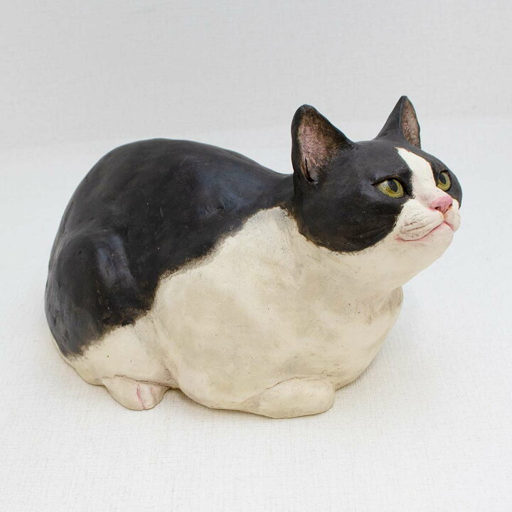 楽天市場】小澤康麿作 手びねりハチワレ猫 小沢康麿作品 小澤康麿猫 