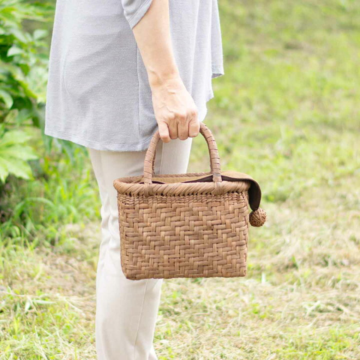 楽天市場】山ぶどう 手提げ 網代編み 五十嵐三美作 天然素材 手作り 籠 