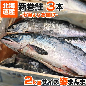 【 送料無料 】 北海道産 塩漬け 新巻鮭 北海道産 2kg × 1尾 | 新物 塩鮭 姿 鮭 北海道 一本もの シャケ しゃけ サケ さけ 産地直送 1本 ギフト 国産 内祝い お祝い 贈答品 贈り物 塩引鮭 塩引き鮭 秋ジャケ 贈答可 贈り物 売れ筋 お取り寄せ お祝い品 人気 白鮭 秋鮭