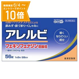 ＼P10倍／お買い物マラソン期間中エントリーで店内全品ポイント10倍 5/23 20時～5/27 1時59分【第2類医薬品】アレルビ 56錠 皇漢堂製薬 鼻炎薬