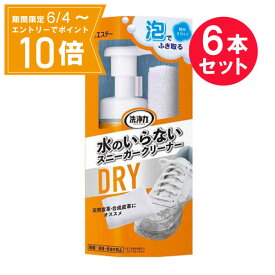 ＼P10倍／エントリーでスーパーセール期間中店内全品ポイント10倍★6/4 20:00～6/11 01：59まで『6本セット』【送料無料】水のいらないスニーカークリーナー 150mL エステー 靴クリーナー