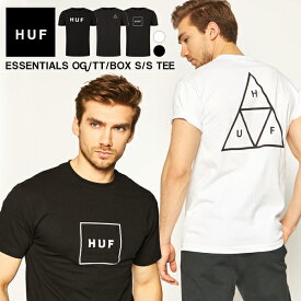 ハフ HUF tシャツ 半袖 メンズ レディース 黒 白ブラック ホワイト TS00507 TS00508 TS00509 ロゴ ボックスロゴトリプルトライアングル OG m l xl 2xlサイズ