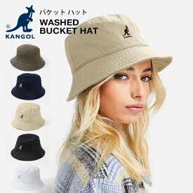 カンゴール バケットハット 男女兼用 帽子刺繍 ロゴ 入り コットン WASHED BUCKET HAT メンズ レディースサイズ S M L XL ユニセックス アウトドア 普段使い