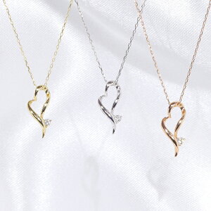 �����@�n�[�g�@���`�[�t �_�C���@�y���_���g �l�b�N���X 0.02ct K18 �z���C�g�S�[���h �C�G���[�S�[���h�@�t�@�b�V�����@�W���G���[�@�A�N�Z�T���[�@���f�B�[�X�@4���a���΁@�y���������z