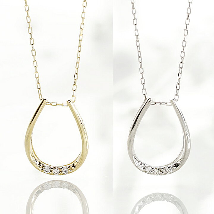 楽天市場】K18YG WG ペンダント ダイヤペンダント ネックレス 0.02ct 