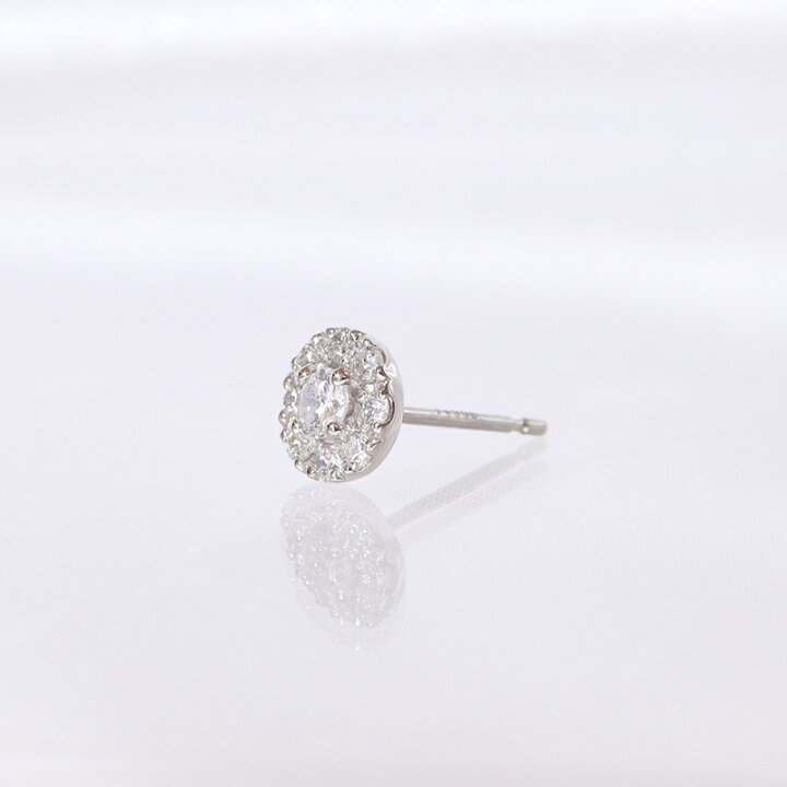 楽天市場】K18YG/WG/PG ダイヤモンド ピアス 0.34ct 花 フラワー 