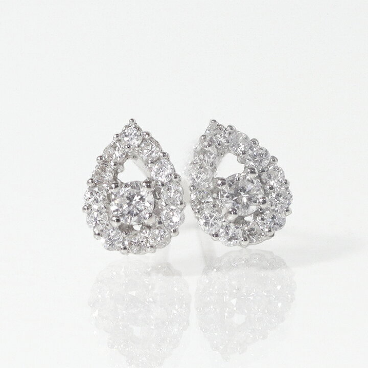 楽天市場】k18 ティアドロップピアス 0.20ct 天然ダイヤモンド 上品 