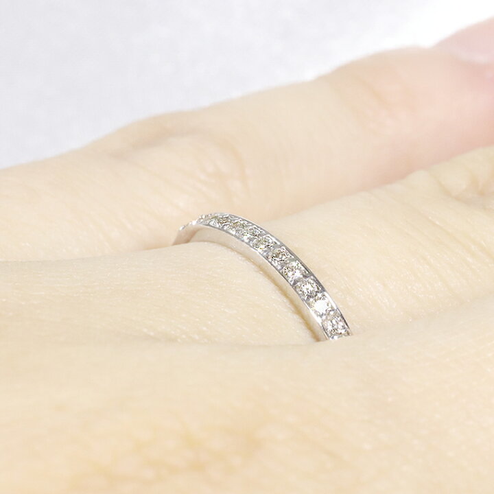 楽天市場】K10 0.13ct ハーフエタニティリング エタニティ イエロー 