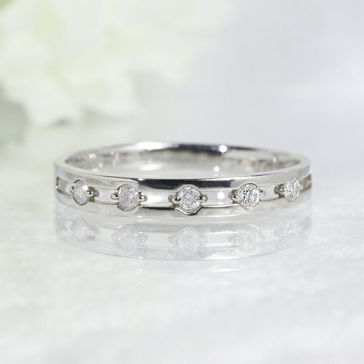 楽天市場】K18 0.1ct ダイヤモンドリング ダイア 重ねづけ プレゼント 