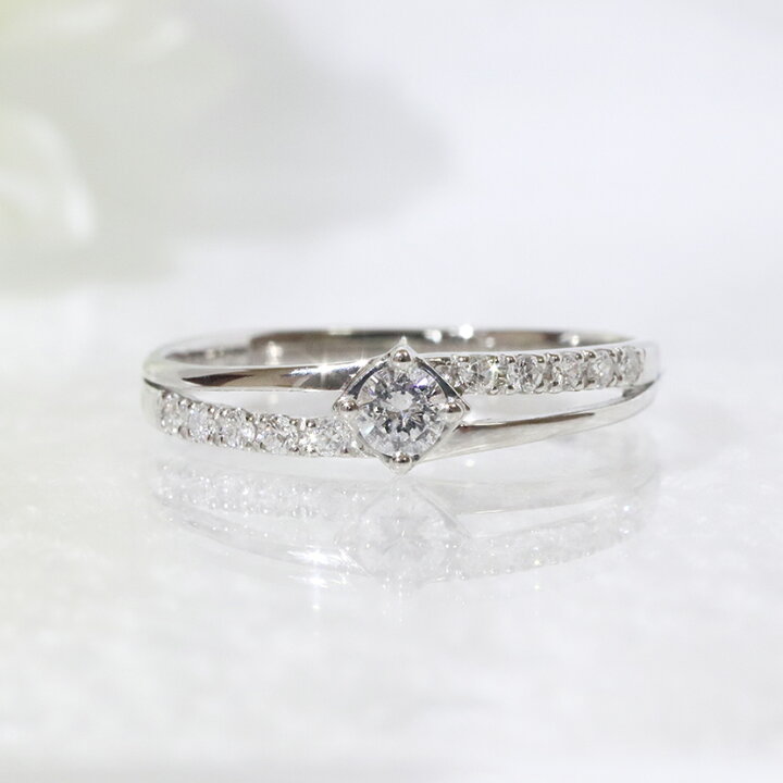 楽天市場】pt900 0.2ct プラチナ ダイヤ ダイア 指輪 レディース 重ね  