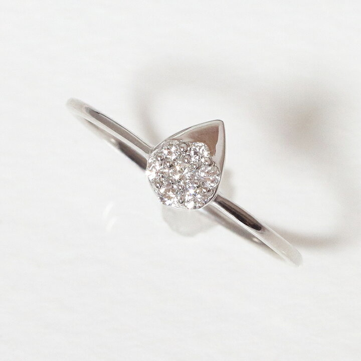 楽天市場】Pt900 プラチナ しずく 0.08ct 天然ダイヤモンド リング 