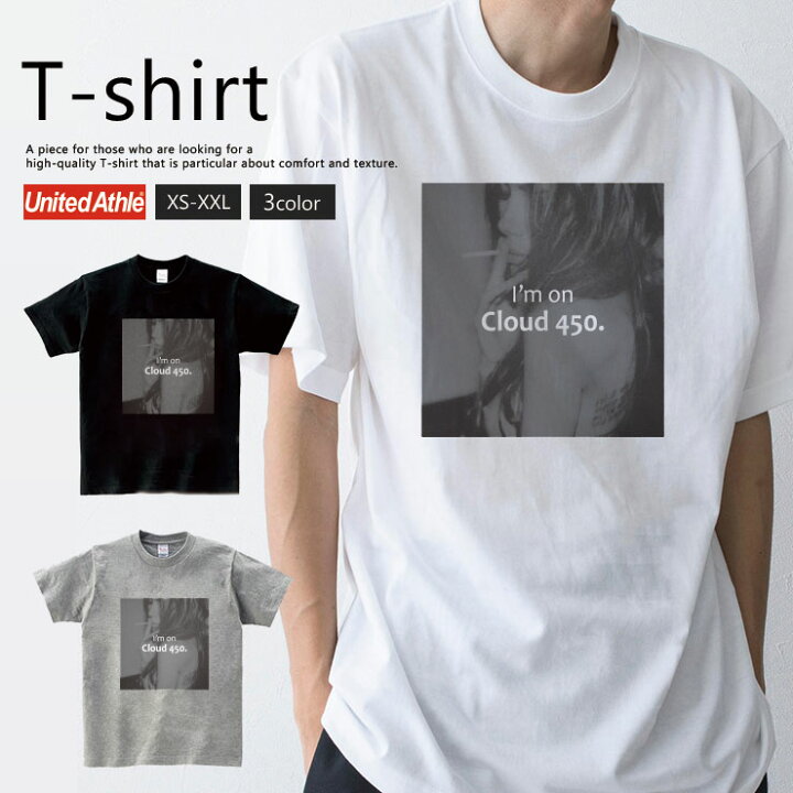 楽天市場 Tシャツ メンズ レディース 半袖 おしゃれ ブランド Unitedathle 5 6オンス ブラック ホワイト グレー 半袖 綿 よれない 透けない 長持ち 春 夏 プリント 大きいサイズ セクシー Sexy フォト フォトプリント タバコ Smoking Girl 外人 Girls スマートフォン
