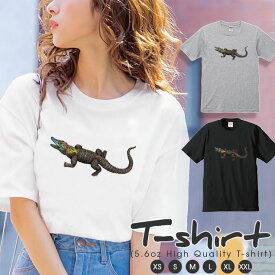 Tシャツ メンズ レディース 半袖 ペア カップル 『ワニ カラフル クロコダイル crocodile 』 大人かわいい tシャツ 可愛いtシャツ