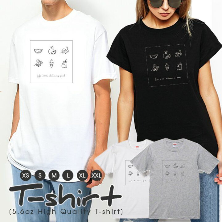 楽天市場 Tシャツ レディース 半袖 カジュアル ペア カップル ロゴtシャツ 大人 トップス プリント カットソー ブランド ゆったり かわいい おしゃれ 女子 イラスト 果物 フルーツ お菓子 スイーツ ドリンク ゆるかわ モノクロ 白黒 シンプル スマートフォンケース