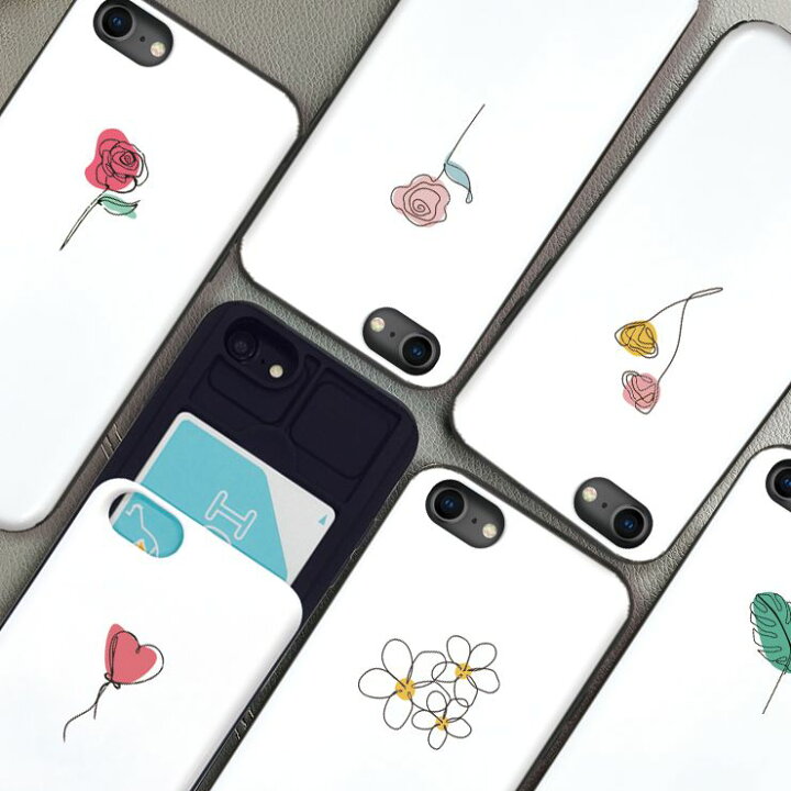 楽天市場 Iphone12 12pro ケース Iphonese 第2世代 ケース Iphone 11 Pro Max ケース Iphonexr Xsmax 8 背面収納 スマホケース 耐衝撃 おしゃれ Icカード収納 お揃い ペア 韓国 ワンポイント シンプル 花 一輪の花 ボタニカル バラ ハート 可愛い 選べる10デザイン