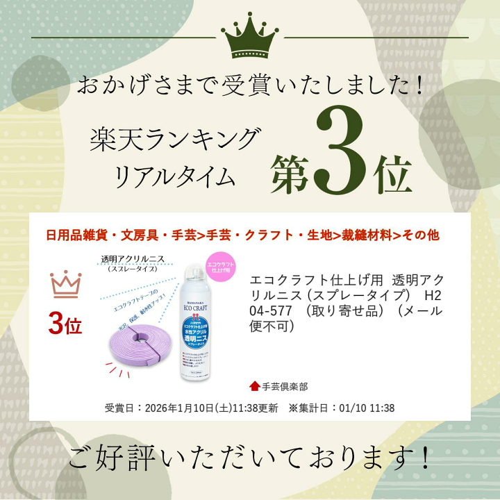 楽天市場】【マラソン期間クーポン配布中!】エコクラフト仕上げ用 透明