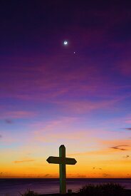 フォトカード 空 雲 星 月 飛行機 花 海 風景空の写真家 フォトグラファー 写真「祈り」薄明の空【空工房】【SIESTA】