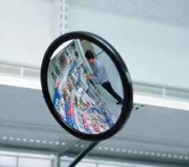 ガレージミラー カーブミラー 防犯ミラー 黒　丸型　クリップタイプ 車庫入れ 子供の飛び出し