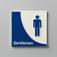 円 男 陶磁器 プレート Gentlemen 男性用 トイレ サイン 店舗