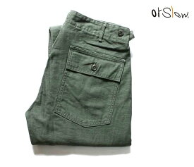 orSlow オアスロウ ファティーグパンツ 5032 ベイカーパンツ スリムフィット 5032 US ARMY FATIGUE PANTS Zipper Fly (01-5032-16)