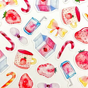 フレークシール &colors いちごミルク フレークシール FlakeSeal andcolors yuy-fs-013 アンドカラーズ ゆゆう シールステッカー yuyu SealSticker 再入荷