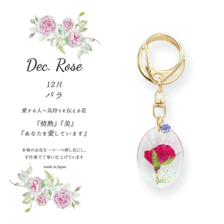 楽天市場 キーホルダー 12か月の誕生花キーホルダー Flower Message 押し花 キーチェーン バースデーキーホルダー 誕生花 バースデー Birthday 誕生日プレゼント 贈り物 ギフト 生まれた月 花言葉 誕生月 チャーム キーチェーン ドライフラワー レジン 雑貨の