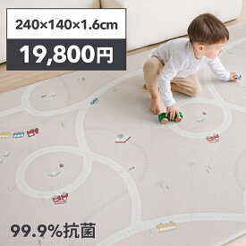 【15%OFFクーポン】【レビューで特典】プレイマット 赤ちゃん シンプル プレイマット ベビー マット 大判 大きい 抗菌 もちもち 140 240 PVC リバーシブル ラグマット クッションマット 騒音 防音 厚手 防水 おしゃれ スモルビ 抗菌もちふわプレイマット