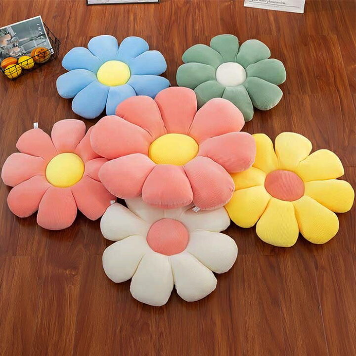 楽天市場】ふわふわ お花のクッション フラワークッション 60cmサイズ 
