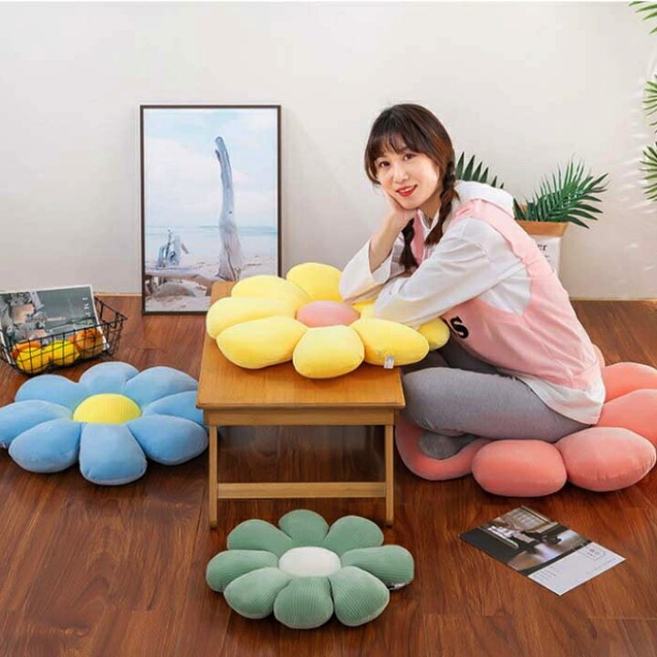 楽天市場】ふわふわ お花のクッション フラワークッション 60cmサイズ 