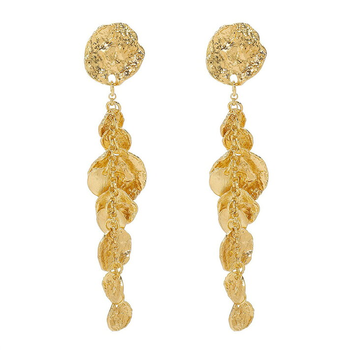 楽天市場】メタリックロングフラワーピアス お花 花びら フラワー 