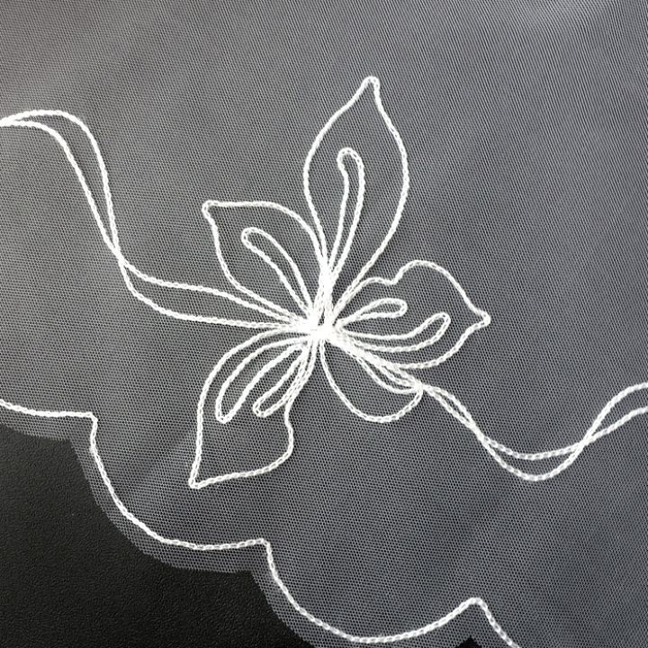 ホワイト ウェディングベール 花モチーフ 約80cm 楽天市場】【 メール便 送料無料 】〈 90 ステッチ 〉 [ 65cm