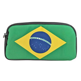 ブラジル国旗デザインペンケース グリーン×ブラック