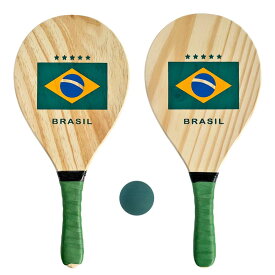 ブラジル国旗デザイン フレスコボールラケット＆ボールセット BRASIL
