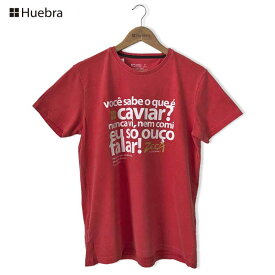 【Huebra】ポルトガル語ZECATシャツ【リオデジャネイロ】レッドオレンジ