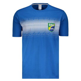 ブラジル国旗コットンTシャツグラデーションデザイン | ブルー