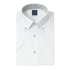 a.v.v ワイシャツ メンズ クールビズ 半袖 形態安定 吸水速乾 消臭 ドレスシャツ Yシャツ カッターシャツ ビジネス シャツ ボタンダウン ホワイト 白 ドビー avv アーベーベー 2404ft 24FA