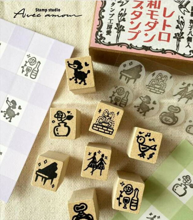 楽天市場】レトロ和モダンスタンプ−ショーガール-スタンプ8本セット