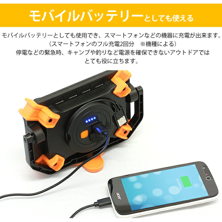 マーケティング Led投光器 爆光1000ルーメン 充電式 Ledライト ランタン 防水 防災グッズ キャンプ アウトドア 投光器 ワークライト 作業灯 shirvadstores Com