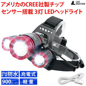 �A�E�g���b�g �󂠂� ���Z���� �w�b�h���C�g CREE�А��`�b�v �Z���T�[���� 3�� LED�w�b�h���C�g �h�� LED ���C�g �h�� �ЊQ �L�����v �A�E�g�h�A �w�b�h���C�g