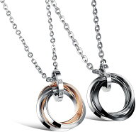 ペアネックレス シンプル ネックレス メンズ リングネックレス リング ペア ステンレス 友達 セット ペア…