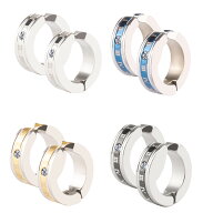 4色 8個 セット イヤリング メンズ フェイクピアス メンズ イヤーカフ 両耳 bts ステンレス 金属アレルギ…