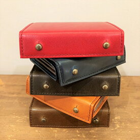 M+ エムピウ Millefoglie2 25 ブスケット BUSCHETO 【一年無料保証】 二つ折り財布 コンパクト財布 ミニ財布 本革　レザー ユニセックス 男女兼用 経年変化 エイジング ハンドメイド 日本製